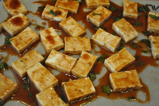 Tofu on Tray